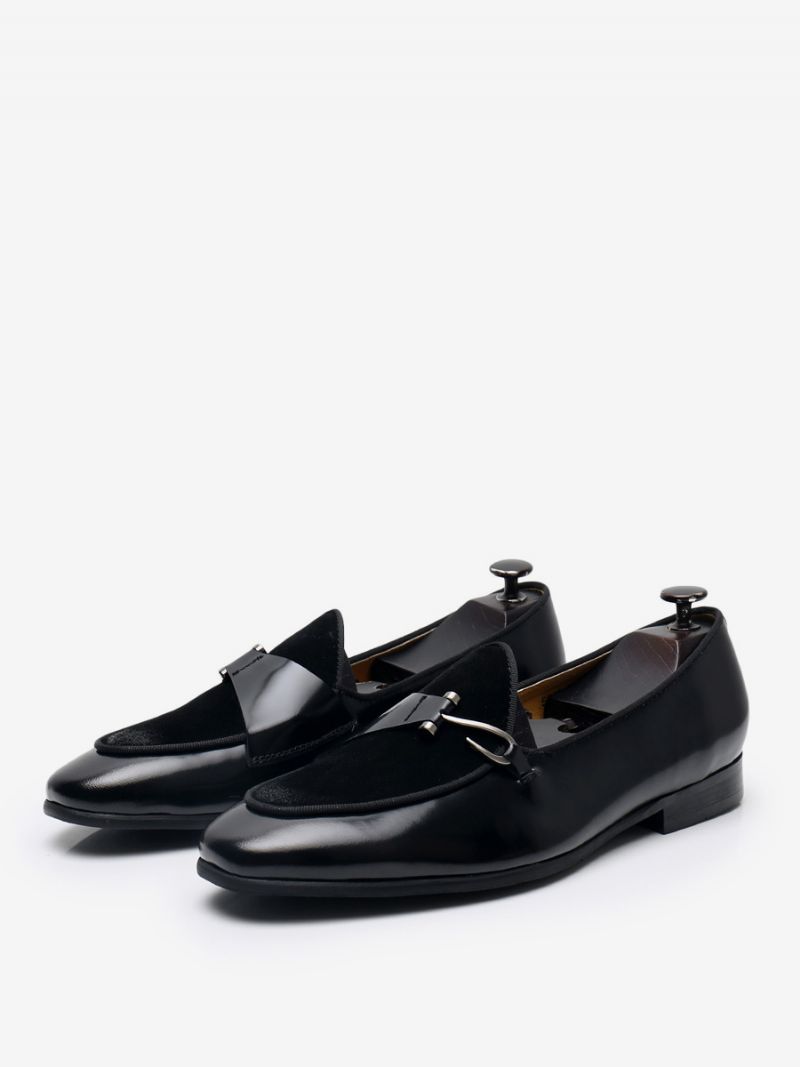 Mne's Cowhide Slip-on Loafer Prom Bryllupssko