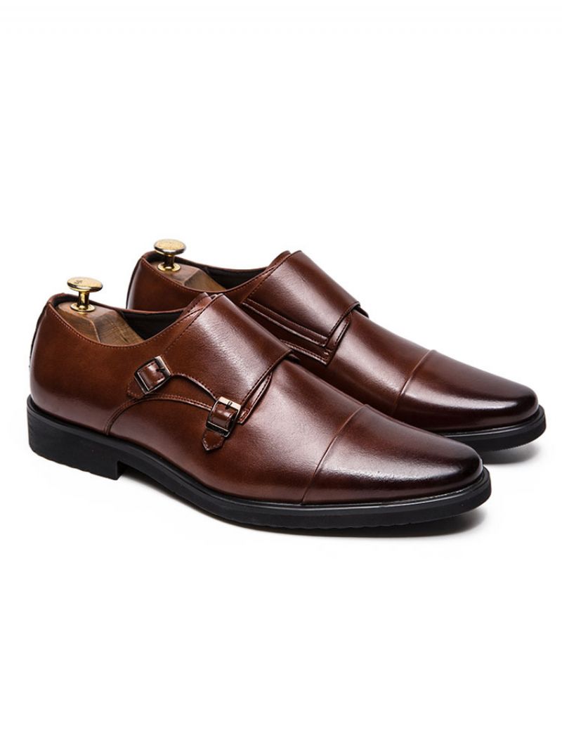 Monk Strap Dress Sko Til Mænd - Kaffe Brun