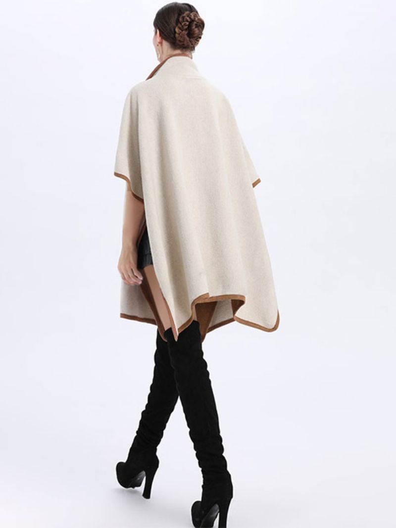 Oversized Ponchofrakke Til Kvinder Cape Spring-overtøj - Beige