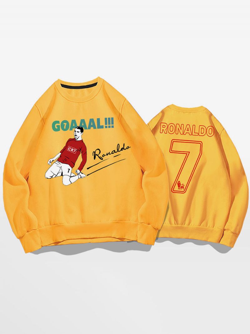 Ronaldo Sweatshirt Voksen Top Til Mænd - Gul