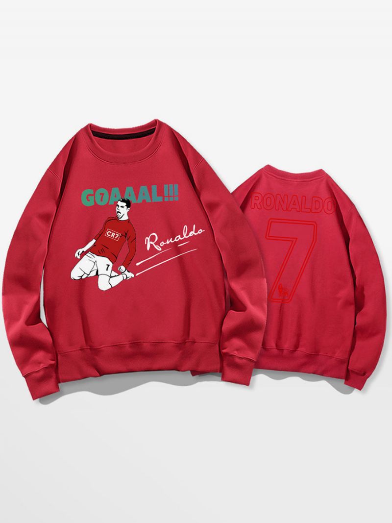 Ronaldo Sweatshirt Voksen Top Til Mænd - Rød