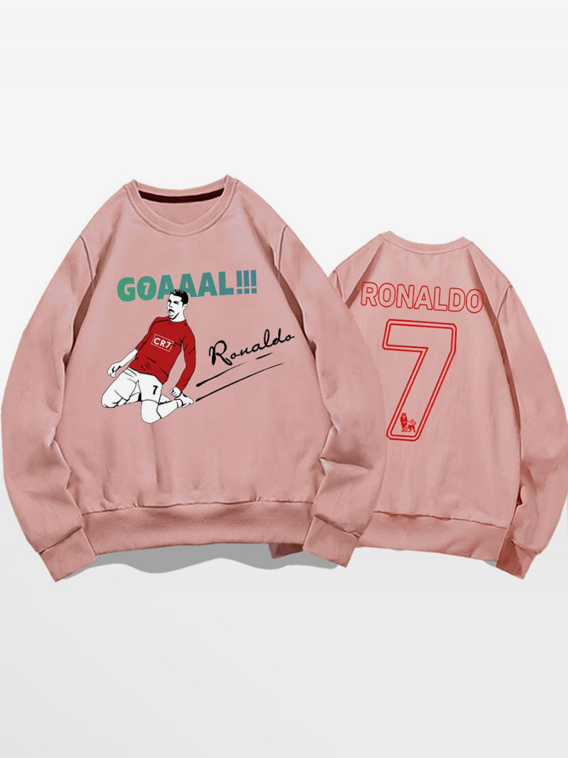 Ronaldo Sweatshirt Voksen Top Til Mænd - Pink