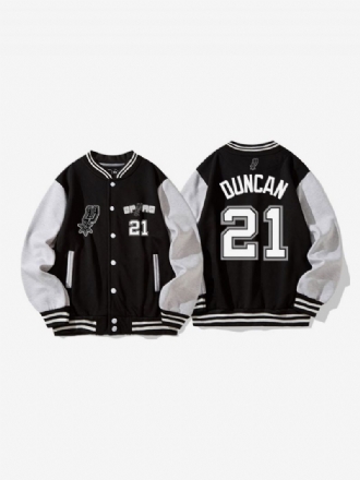 San Antonio Spurs Nummer 21 Duncan Button Down-jakke Til Mænd