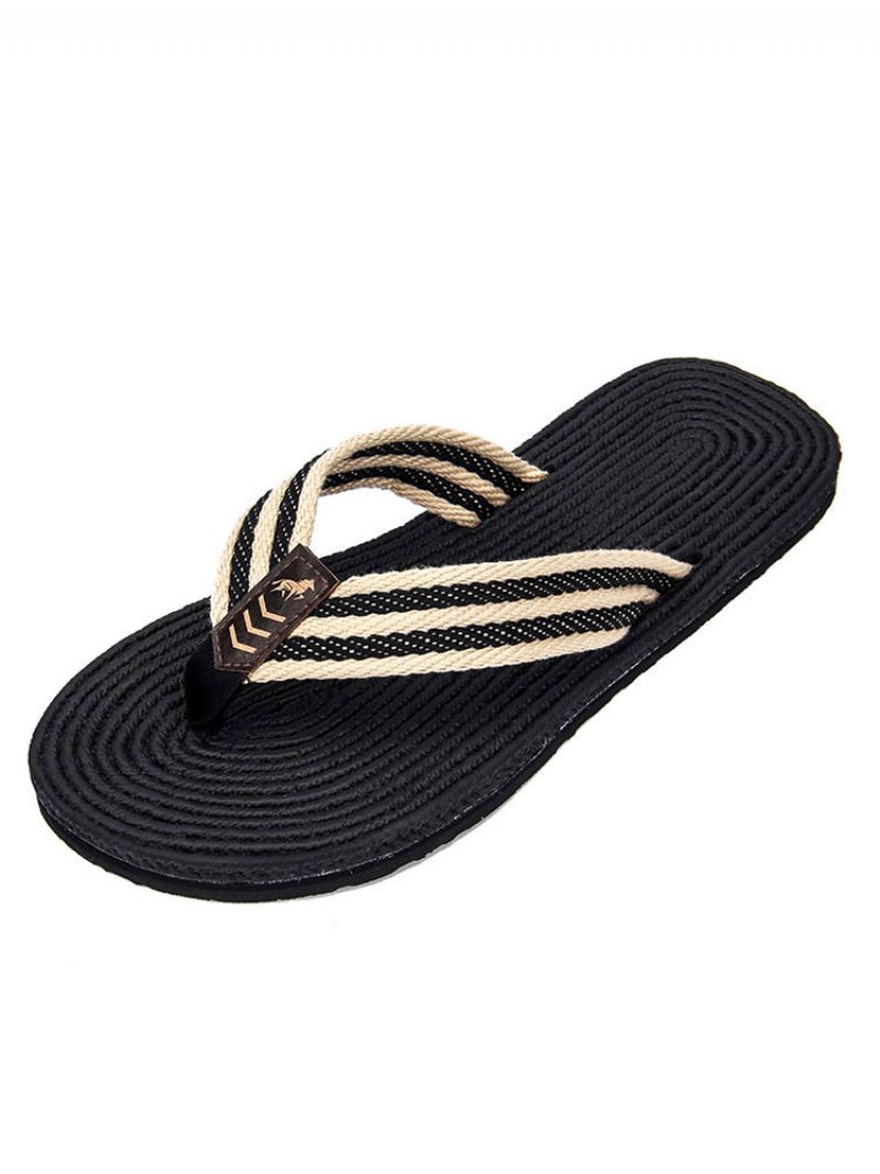 Sandaler Til Mænd Slip-on Pvc Øvre Eva Sål - Sort