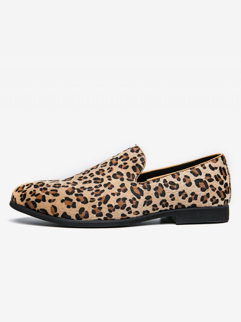 Slip On Loafers Til Mænd Med Leopardprint - Leopard