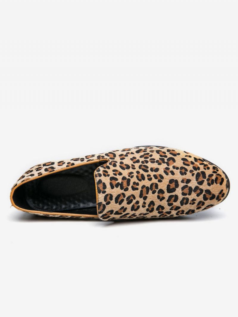 Slip On Loafers Til Mænd Med Leopardprint - Leopard