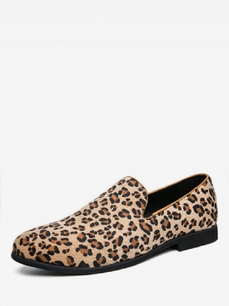 Slip On Loafers Til Mænd Med Leopardprint